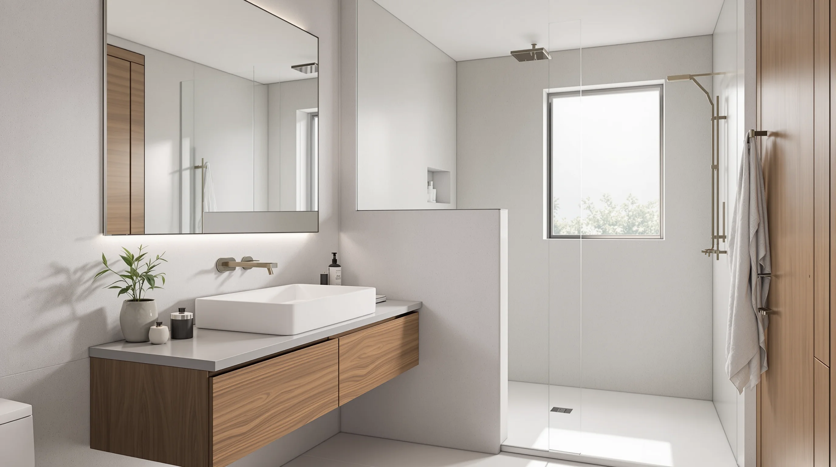 Baños con muro en la ducha: 10 ideas funcionales para renovar tu espacio