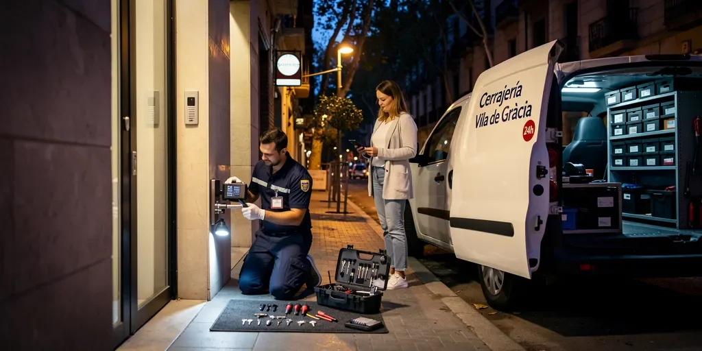 Cerrajería Vila de Gràcia: el servicio 24h con llegada rápida, ¿cómo contratar?