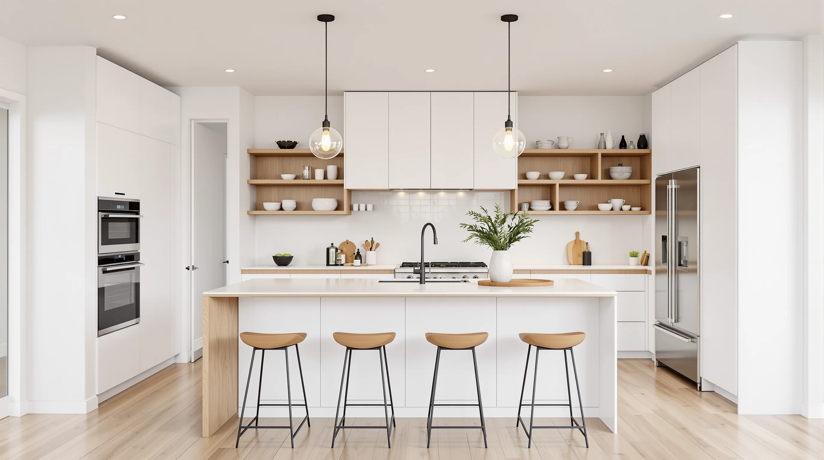Cocina blanca y madera: los 10 estilos destacados para un espacio acogedor