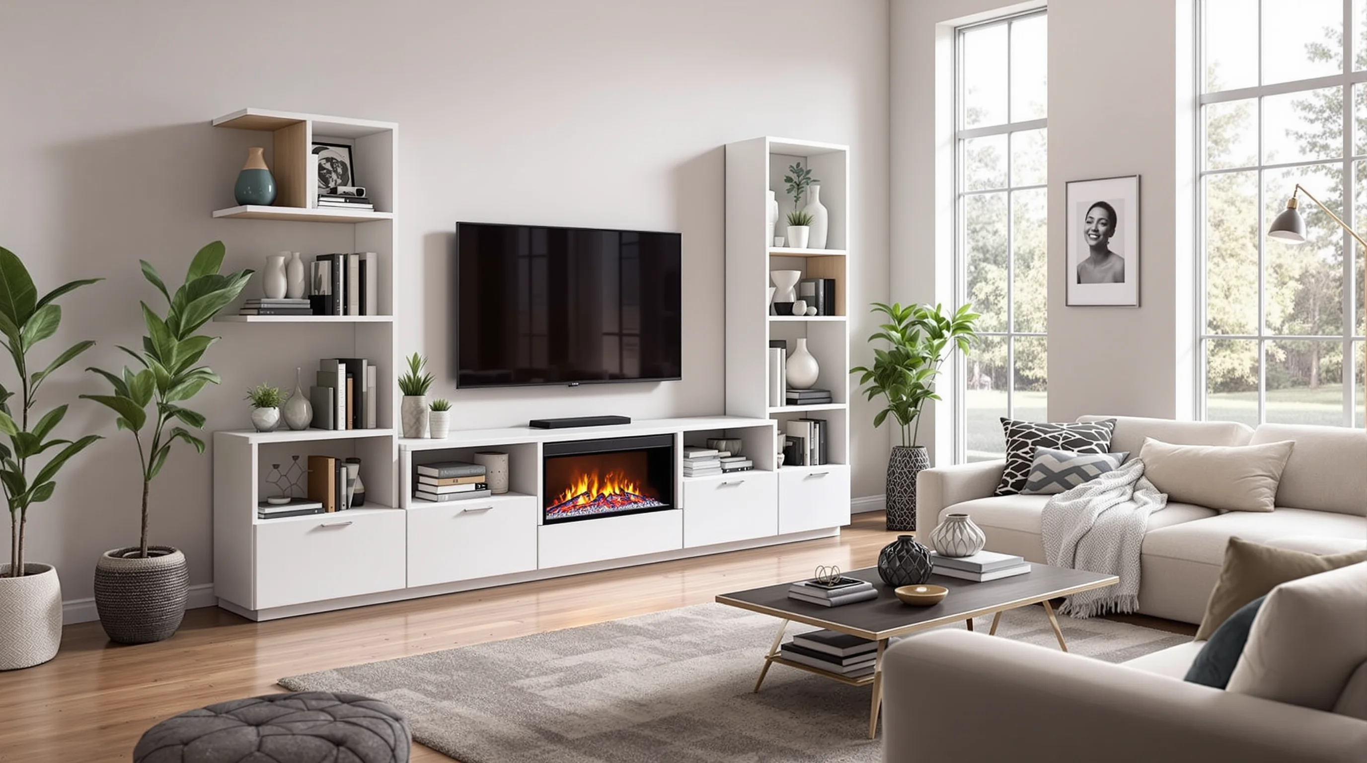Mueble con chimenea: las ventajas de integrar calor y diseño en tu salón