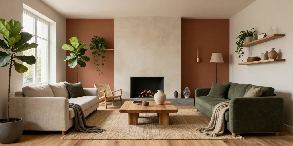 Tendencias interiorismo 202las paletas cromáticas, materiales y estilos dominantes